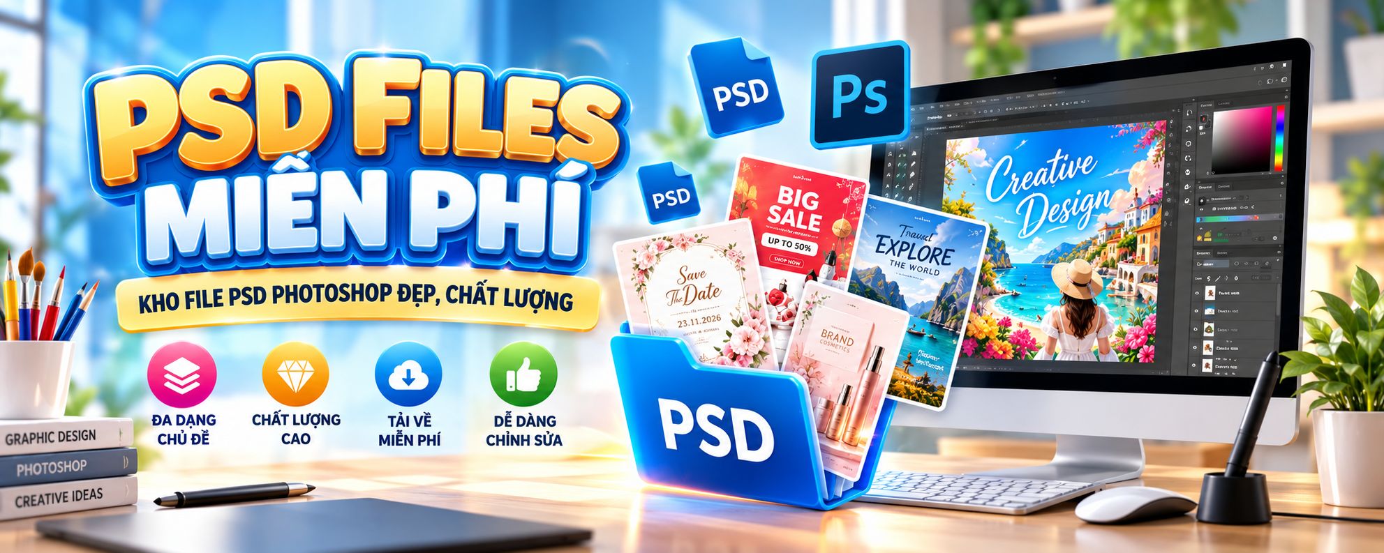 PSD Files Miễn Phí – Kho File PSD Photoshop Đẹp, Chất Lượng
